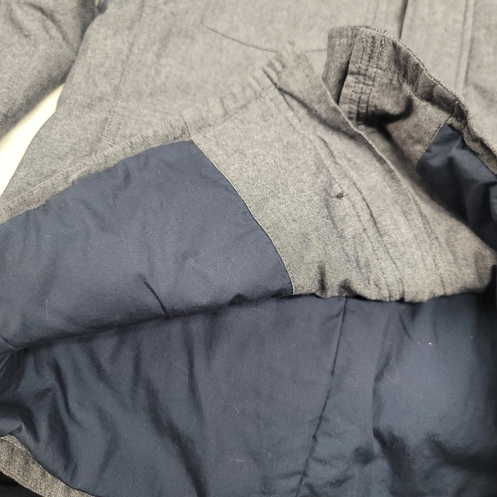 Banana Republic Men's Gray Chambray Utility Jacket Zip Front Button Pocket M - Picture 5 of 6